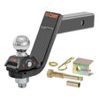 Curt RockerBall Series 45144 Cushion Hitch Kit, Cat Class 3, 4, 5, 1-Hole, 2 in, 2 in Dia Hitch Ball, Steel