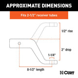 Curt 45456 Trailer Hitch Ball Mount, Cat Class 5, 1-Hole, 2-1/2 in, 1-1/4 in Dia Hitch Ball, Steel, Powder-Coated