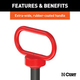 Curt 45804 Clevis Pin, 4 in OAL, Carbide/Steel, Powder-Coated