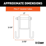Curt 45806 Trailer Safety Chain Holder Bracket, Carbon Steel, Zinc