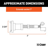 Curt 56070 Custom Wiring Harness Extension, 7 ft L