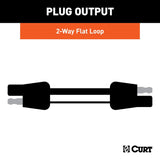 Curt 58021 Connector Plug and Socket with 12 in Wire