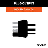 Curt 58348 Connector Plug with 48 in Wire, 4-Way