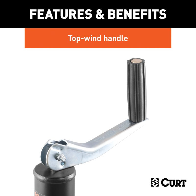 Curt 28250 A-Frame Jack, 3000 lb Lifting, 14 in Max Lift H, 5000 lbs Support Capacity