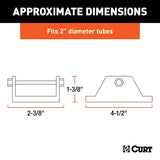 Curt 28271 Jack Foot, 2000 lb, Bolt-On Locking, Steel, Clear Zinc