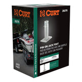 Curt 28275 Jack Foot, For: 2 in Dia Tube, 2000 lb, Pin-On Locking, Steel, Clear Zinc, 1/PK