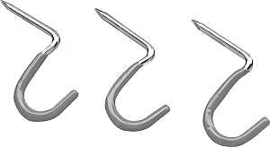 Crawford HS16 Series Storage Hook, 1 in Projection, 5.8 in H, 4-1/2 in W, 9.8 in L, 20 lb, Hammer-In Mounting, Steel
