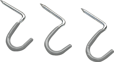 Crawford HS16 Series Storage Hook, 1 in Projection, 5.8 in H, 4-1/2 in W, 9.8 in L, 20 lb, Hammer-In Mounting, Steel
