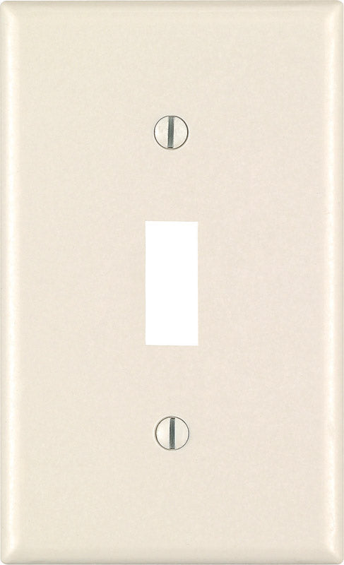 Leviton Almond 1 gang Plastic Toggle Wall Plate 1 pk