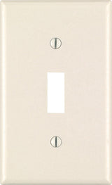 Leviton Almond 1 gang Plastic Toggle Wall Plate 1 pk