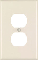 Leviton Almond 1 gang Plastic Duplex Wall Plate 1 pk