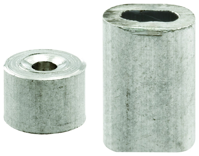 Prime-Line GD 12149 Cable Ferrule and Stop, 1/16 in Dia Dimensions, Aluminum
