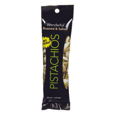 Wonderful Roasted and Salted Pistachios 1.5 oz Pegged, Pack of 12