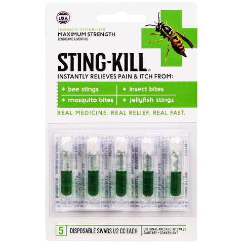 Sting Kill Anesthetic Swabs 5