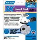 Norton 03217 Sanding Disc, 5 in Dia, 11/16 in Arbor, Coated, P320 Grit, Extra Fine, Alumina Ceramic Abrasive, Spiral