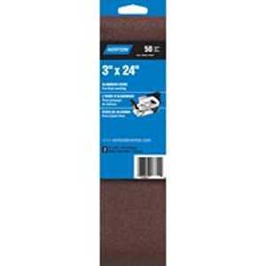 Norton 48630 Sanding Belt, 3 in W, 24 in L, 50 Grit, Coarse, Aluminum Oxide Abrasive