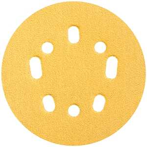 Norton 04062 Sanding Disc, 5 in Dia, Coated, P80 Grit, Coarse, Aluminum Oxide Abrasive, Paper Backing, Universal Vacuum