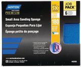 Norton ProSand 82085 Sanding Sponge, 4-1/2 in L, 2-11/16 in W, 180 Grit, Fine, Aluminum Oxide Abrasive
