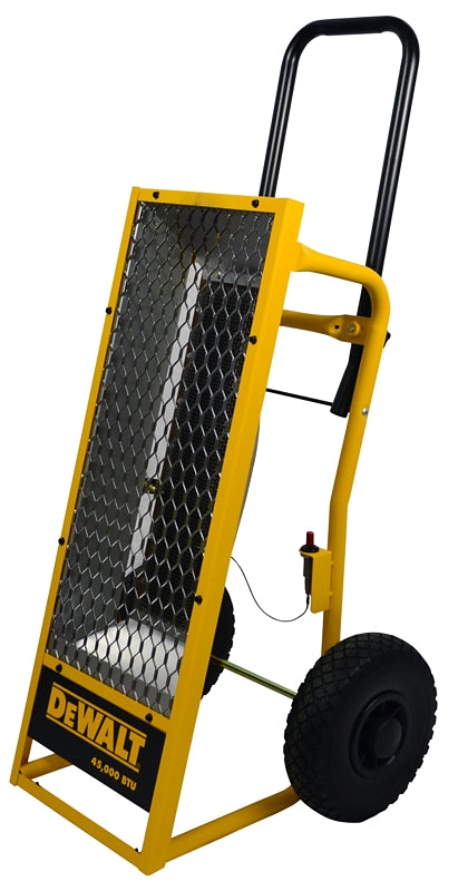 DEWALT DXH45LP Portable Radiant Heater, 20 lb Fuel Tank, Propane, 45,000 Btu/hr BTU