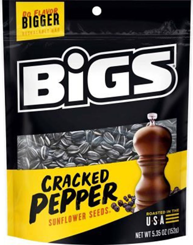 Bigs 55035 Sunflower Seed, Black Pepper, 5.35 oz, Pack of 12