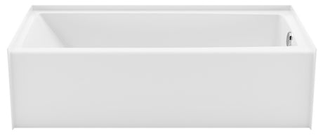 Maax Jaxi 6030 Series 106882-L-000-002 Bathtub, Left Hand Drain Location, 49 gal Capacity, 60 in L, 31-1/2 in W, White