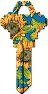 Hy-Ko 16010SC1-04 Key Blank, Sunflower, Solid Brass, Painted, Pack of 10