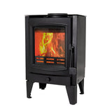 Cleveland Iron Works F500085 St. Claire Wood Stove, 16.7 in W, 14.6 in D, 26.7 in H, 130 lb Heating, Cast Iron, Black