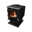 Heatstar Huron F500110 Wood Stove, 26.87 in D, 36 in H, 80,000 Btu Heating, Black