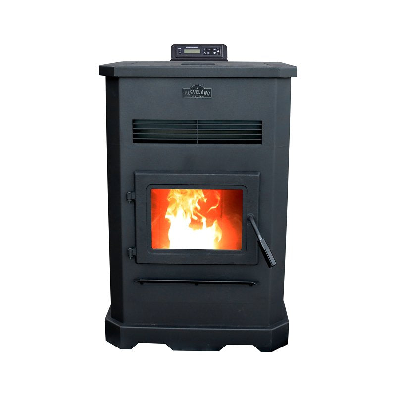 Mr. Heater F500205 Large Pellet Stove, 24.49 in W, 28.35 in D, 42.13 in H, 49,000 Btu Heating, Cast Iron/Steel