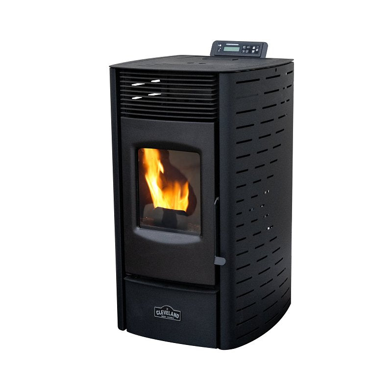 Mr. Heater F500215 Pellet Stove, 21 in D, 25,000 Btu Heating, Metal, Black