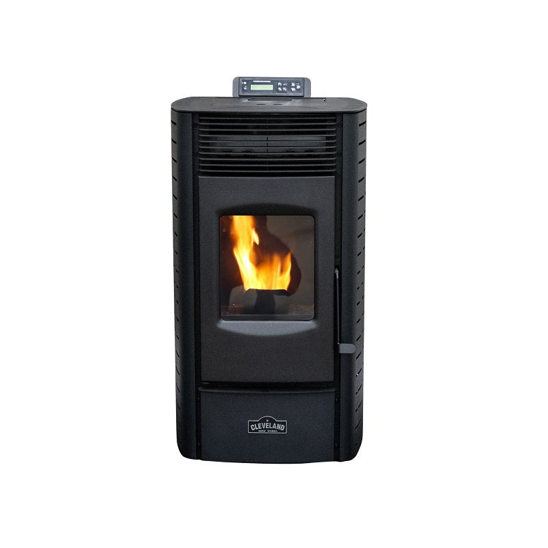 Mr. Heater F500215 Pellet Stove, 21 in D, 25,000 Btu Heating, Metal, Black