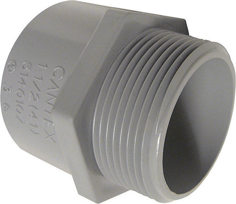Cantex 1-1/4 in. D PVC Male Adapter For PVC 1 pk