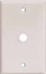 Eaton Wiring Devices PJ11 PJ11W Wallplate, 4-1/2 in L, 2-3/4 in W, 1 -Gang, Polycarbonate, White, High-Gloss