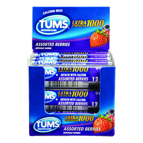 Tums Ultra Strength 1000 Antacid 1 pk, Pack of 12