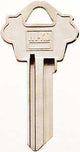 Hy-Ko 11010WK2 Key Blank, Brass, Nickel, For: Weslock House Locks and Padlocks, Pack of 10