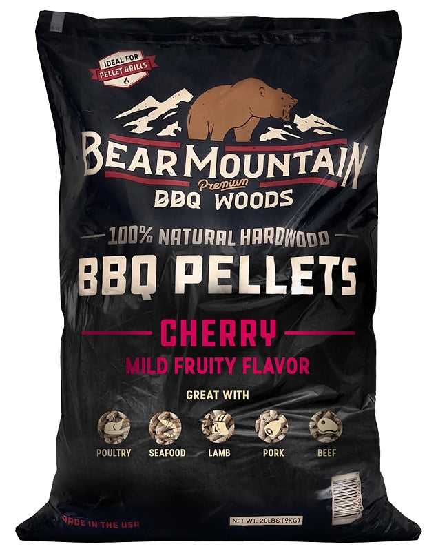 Bear Mountain FK13 Series BBQ Pellet, Cherry, 20 in L, Hardwood, 20 lb Bag
