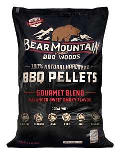 Bear Mountain FK99 Series BBQ Pellet, Gourmet Blend, 20 in L, Hardwood, 20 lb Bag