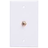 Monster Just Hook It Up White 1 gang Plastic Coaxial Wall Plate 1 pk, Pack of 6