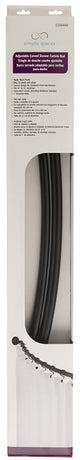 Simple Spaces SD-CSR-BK Shower Curtain Rod, 13.5 lb, 52 to 72 in L Adjustable, 1 in Dia Rod, Steel, Matte