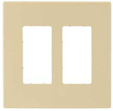 Eaton Cooper Wiring PJ PJS262V Wallplate, 4.87 in L, 4.94 in W, 2 -Gang, Polycarbonate, Ivory, High-Gloss