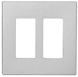 Eaton Cooper Wiring PJ PJS262SG-SP-L Wallplate, 4.87 in L, 4.94 in W, 2 -Gang, Polycarbonate, Silver Granite, Pack of 6