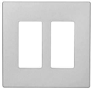 Eaton Cooper Wiring PJ PJS262SG-SP-L Wallplate, 4.87 in L, 4.94 in W, 2 -Gang, Polycarbonate, Silver Granite, Pack of 6