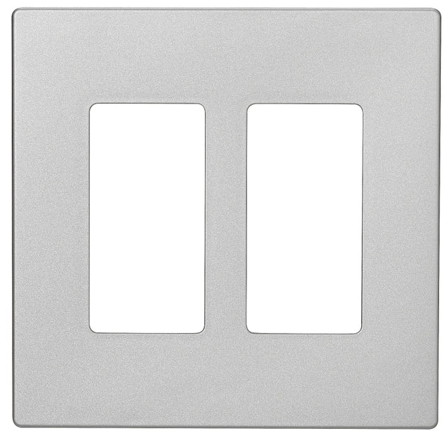 Eaton Cooper Wiring PJ PJS262SG-SP-L Wallplate, 4.87 in L, 4.94 in W, 2 -Gang, Polycarbonate, Silver Granite, Pack of 6