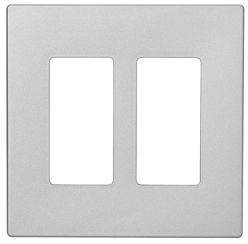 Eaton Cooper Wiring PJ PJS262SG-SP-L Wallplate, 4.87 in L, 4.94 in W, 2 -Gang, Polycarbonate, Silver Granite, Pack of 6