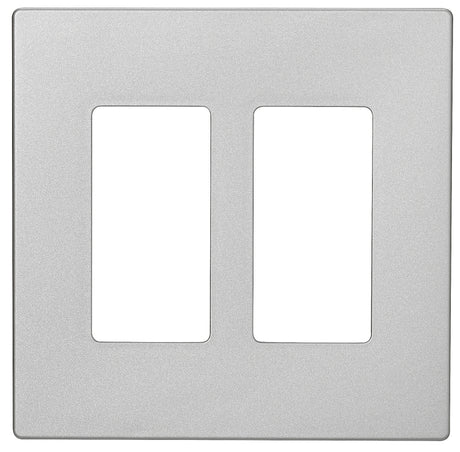 Eaton Cooper Wiring PJ PJS262SG-SP-L Wallplate, 4.87 in L, 4.94 in W, 2 -Gang, Polycarbonate, Silver Granite, Pack of 6