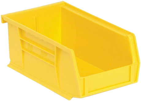 Quantum Storage Systems RQUS220YL-UPC Small Storage Bin, Polymer, Yellow, 7 3/8in L X 4 1/8in W X 3in H