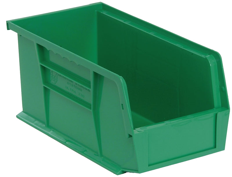Quantum Storage Systems Ultra RQUS230GN-UPC Ultra Stack and Hang Bin, 35 lb, Polypropylene, Green, 10-7/8 in L