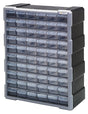 Quantum Storage Systems PDC-60BK Small Parts Organizer, 15 in L, 6-1/4 in W, 18-3/4 in H, 60-Drawer, Polypropylene
