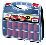 Quantum Storage Systems ORG81832 Single-Sided Organizer, 18 in L, 14 in W, 3 in H, 26-Compartment, Polypropylene, Black