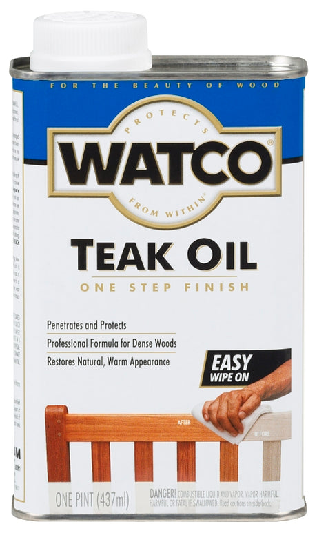 Watco 206347 Teak Oil, Liquid, 1 pt, Pack of 6
